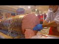 Italy Street Food. Giant 'Mortadella', 500 Kg. of Polenta with Cod, Juicy Churrasco and more Food