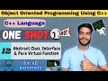 0ne Shot | Abstract Class, Interface & Pure Virtual Function | C++ | All Universities | KKS CS