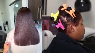 Watch Me Transform Her Hair With a Silk Press!