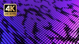 Neon Cube Grid Loop — 4K 60FPS • Seamless Ambient Stress Relief Background (No Music, 3H)