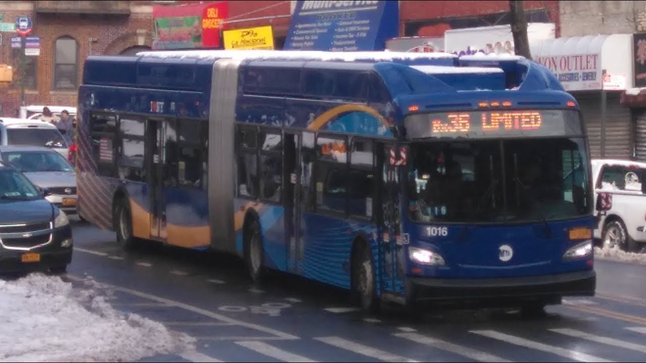 2017 New Flyer XN60 1016 on the Bx36 Limited at Tremont Avenue and