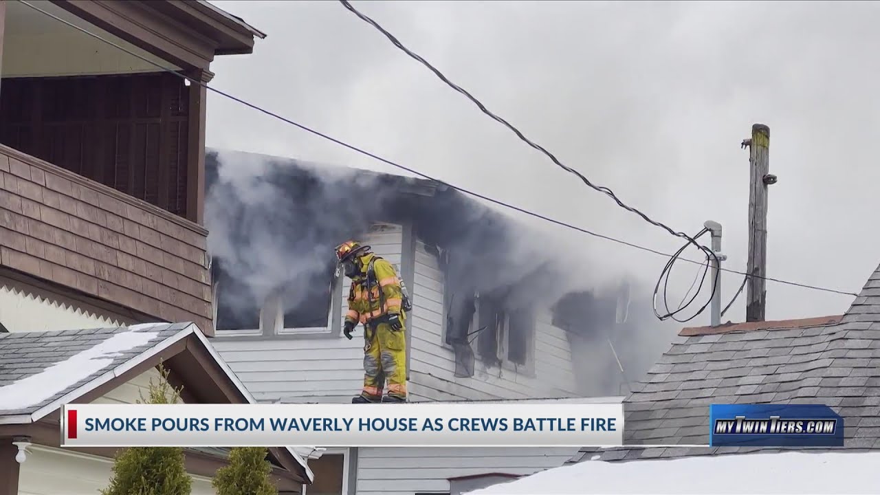 Smoke pours from Waverly house as crews battle fire YouTube