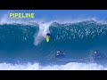 Morning session at pipeline surf break in hawaii 2022