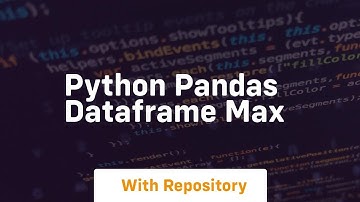python pandas dataframe max