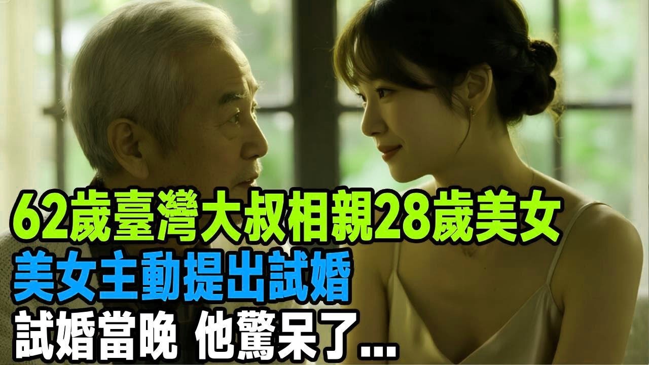 62歲臺灣大叔相親28歲美女，美女主動提出試婚，試婚當晚，他驚呆了   「茶桌老故事」