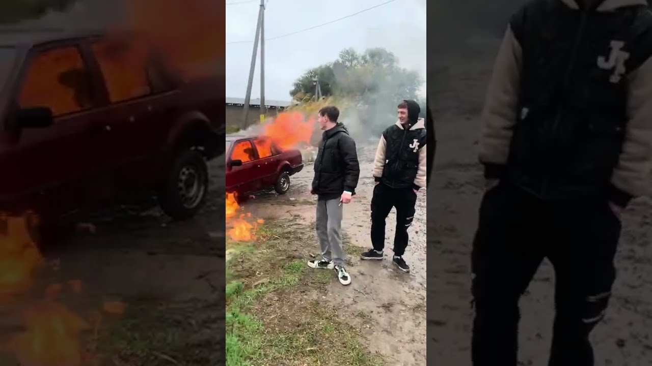 danix сжёг машину 😮