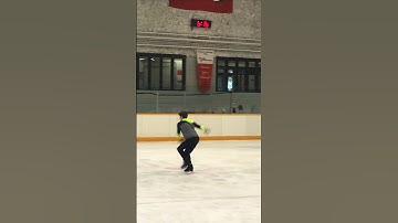 Fight for the landing!! Double Salchow + Double Loop! #figureskating