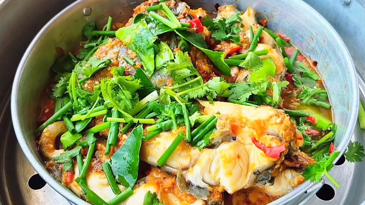 ปลานิลนึ่งสมุนไพร เมนูเด็ด หอมอร่อยถึงเครื่องจัดจ้าน บอกเลยเมนูนี้แซ่บมาก เมนูกับแกล้ม เมนูกับข้าว