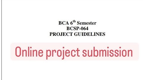online project report submission #ignou #ignouproject