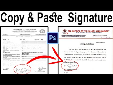 Hoe te Copy Paste handtekening in Photoshop | Photoshop Tutorial