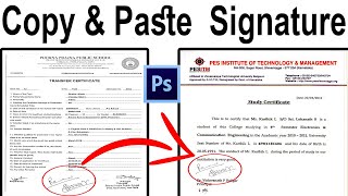 How to Copy Paste Signature in Photoshop | Photoshop Tutorial screenshot 5