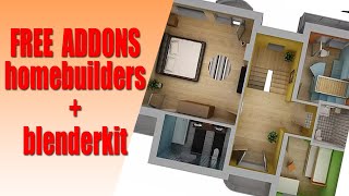 Free Blender Addons For ALL! | Blenderkit Addon | Home builder | Free Blender Addons For ALL! | Blenderkit Addon | Home builder |