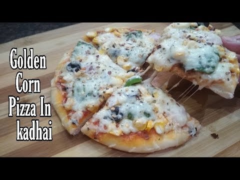 Golden Corn PIzza | Pizza without Oven In Kadhai | Simran Ki Rasoi |
