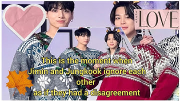 #jikook This is the moment when Jimin and Jungkook ignore each other as if they had a disagreement!?