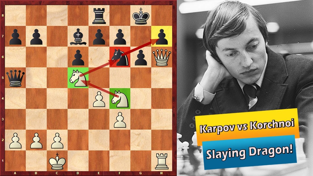 Anatoly Karpov Explains The Sicilian Dragon - Best Of The 70s - Karpov vs.  Korchnoi 