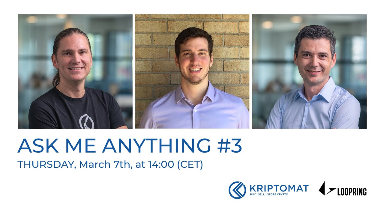 Ask Me Anything #3 with Matthew Finestone from Loopring