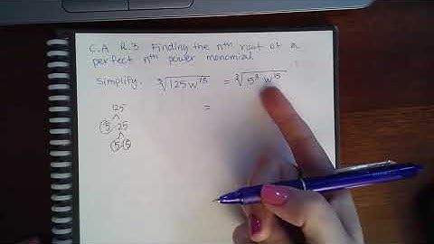 CA R.3 Finding the nth root of a perfect nth power monomial