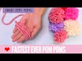 DIY Pom Poms - Super FAST Pom Poms with your hand