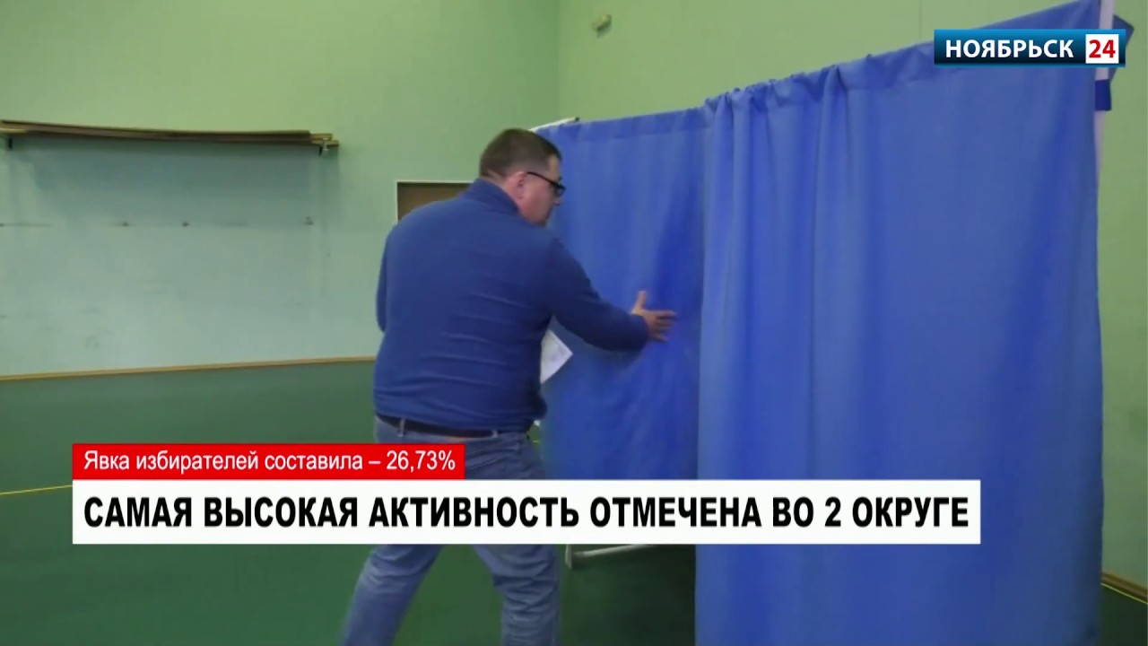 Появились данные о явке избирателей на участки в Ноябрьске - YouTube