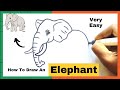 How To Draw An Elephant Very Easy | Elephant Drawing Very Easy | Easy Drawing | Drawing Steps 101