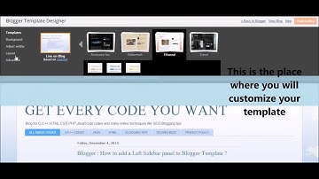 How to customize Blogger Template, Add a left Sidebar Panel