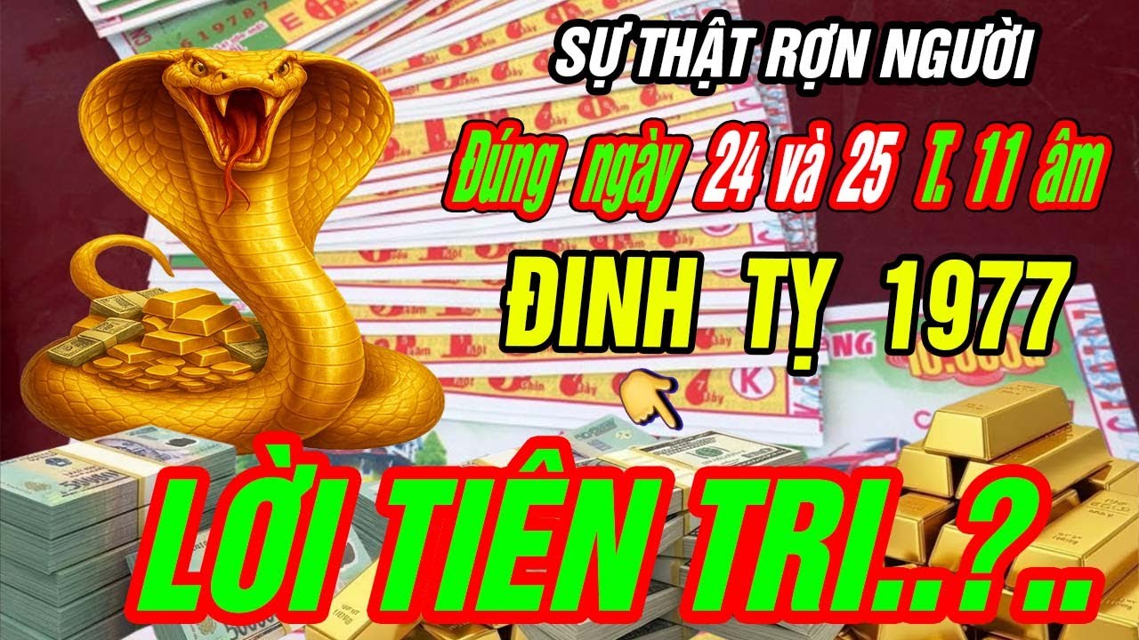 Lời tiên tri rợn người Tuổi ĐINH TỴ 1977 TRỜI ĐANG ĐỘ TRÚNG ĐỘC ĐẮC CỰC GIÀU đúng 2 ngày tới