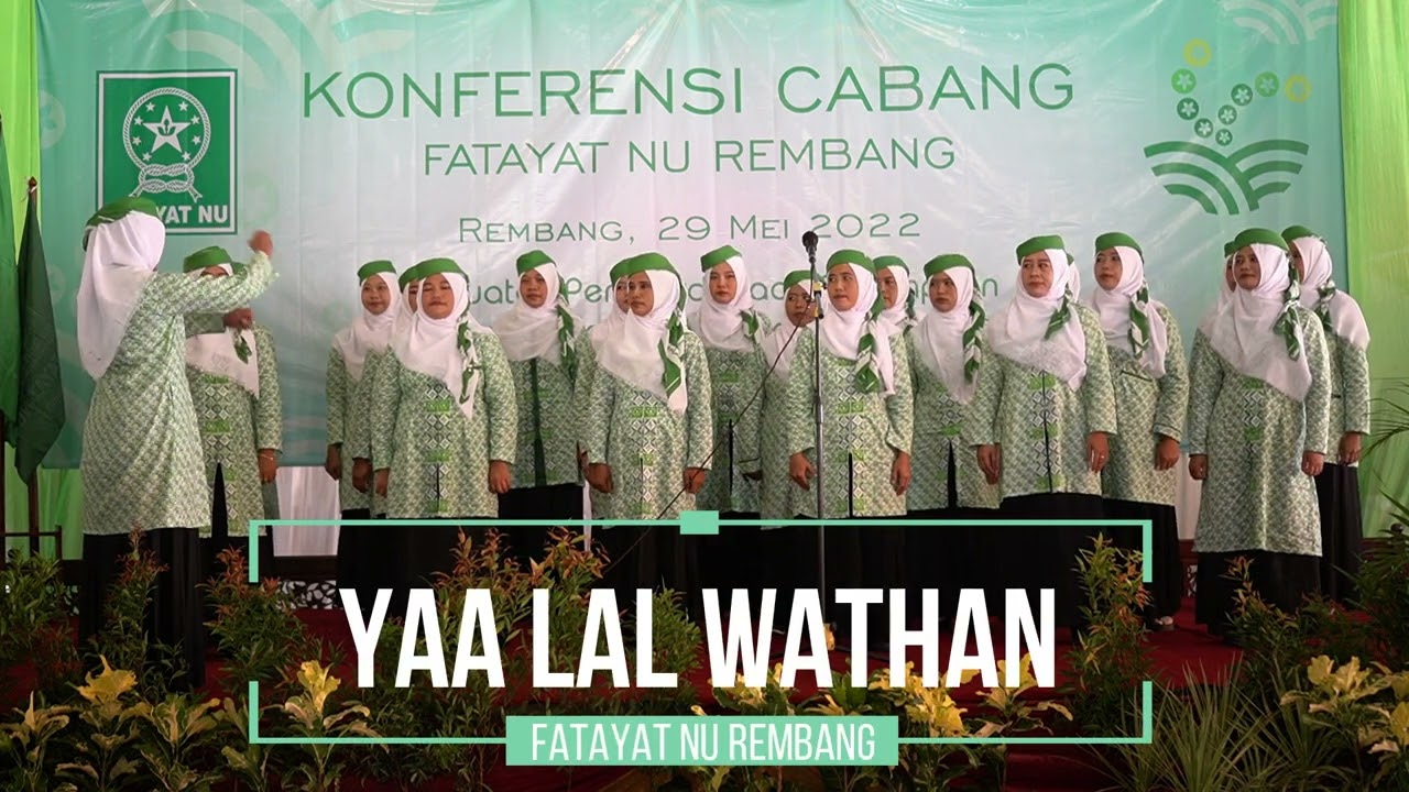Indonesia Raya,Mars Fatayat,dan Yaa Lal Wathan oleh Fatayat NU Rembang