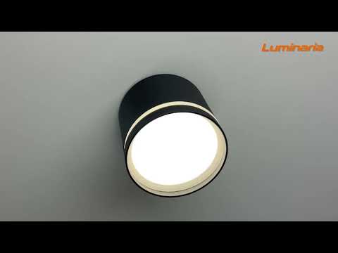 Світильник накладний GUSTA 1xGX53 чорний BLACK Luminaria 220V IP20 (під змінну LED лампу GX53) точковий Ø82x70мм, видео 1