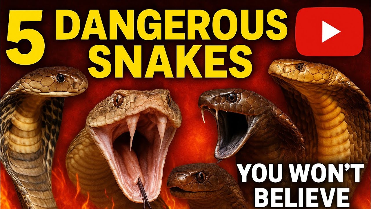 🔥5 Dangerous Snakes You Won’t Believe Exist 🐍😱 | Watch Till The End