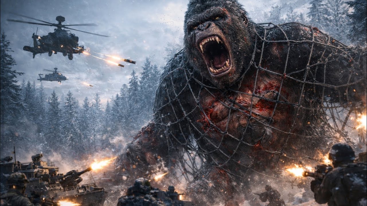 Giant Gorilla vs US Military in Alaska (Fairbanks Forest) | Emergency Pentagon Response |CGI|