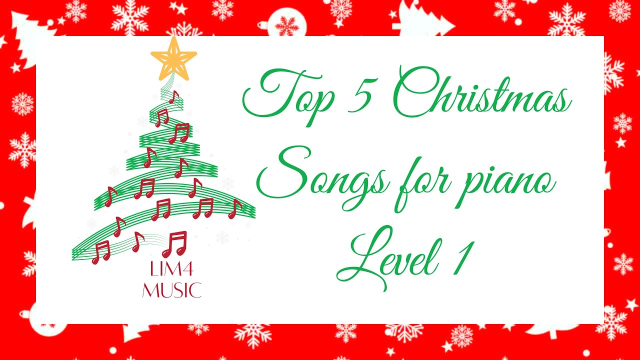 Top 5 Christmas Songs for piano Level 1 Book - YouTube