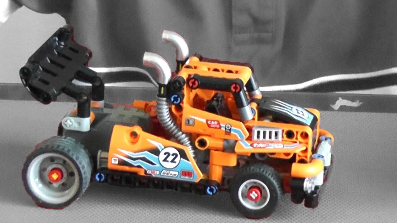 LEGO Technic Гоночный грузовик 42104, pull-back - обзор