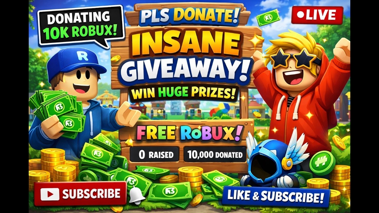 🔴 PLS DONATE LIVE | GIVING ROBUX TO VIEWERS! (Roblox Giveaway) 💰 - YouTube