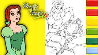Princess Belle Coloring Video #33 | Coloring Disney Princess Belle | Halloween Coloring Page 🎃