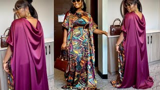 How to cut and sew a bubu dress with a cowl neckline || Sew with ijeoma