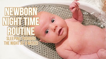 SLEEPING THROUGH THE NIGHT AT 6 WEEKS | NEWBORN NIGHT TIME ROUTINE 2020 | JASMINE DINIS