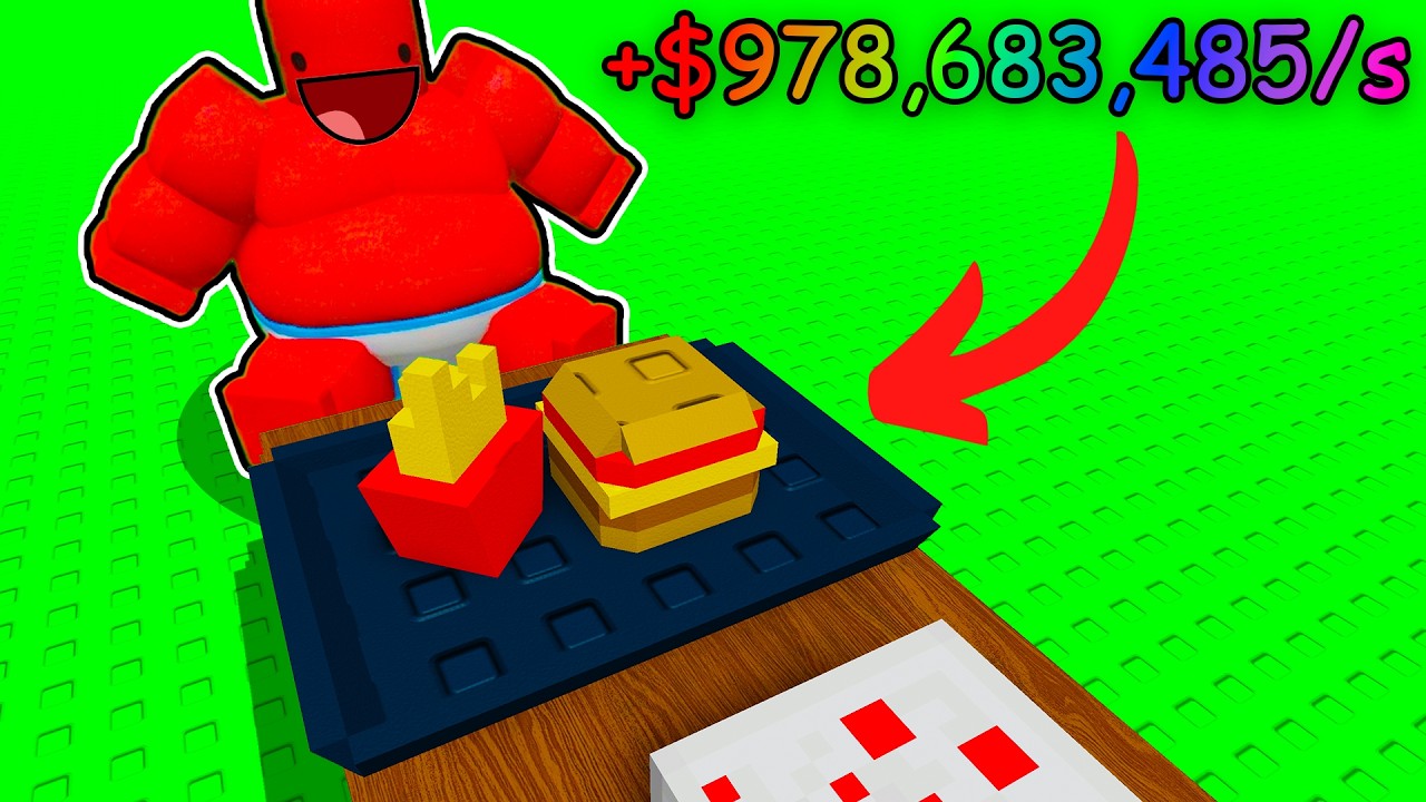 Eating INFINITE FOOD to make MILLIONS in Roblox!