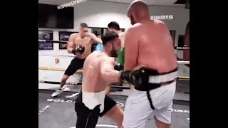 TYSON FURY & JOSEPH PARKER GO AT IT AS THEY RIP BODY SHOTS INTO EACH OTHER! #Shorts