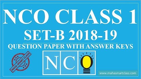 NCO CLASS-1 2018-19 SET B | National Cyber Olympiad SOLVED PAPER | Question paper with answer keys
