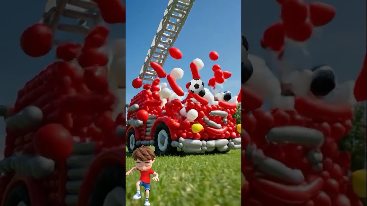 The mascot vibrato assistant Fire Truck is red & brave 🚒 