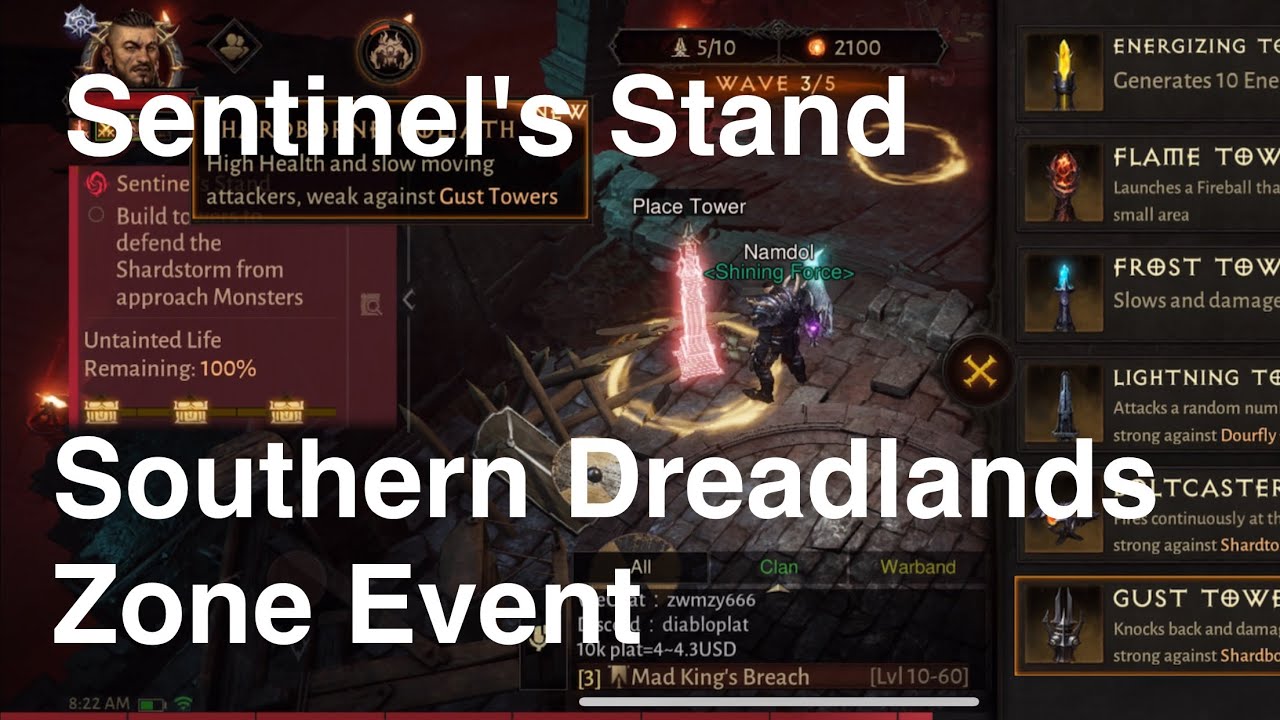 Diablo Immortal Zone Event - Sentinel's Stand (iOS)