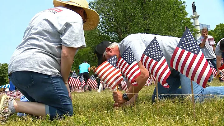 Large flag garden on Boston Common honors fallen Mass. service members