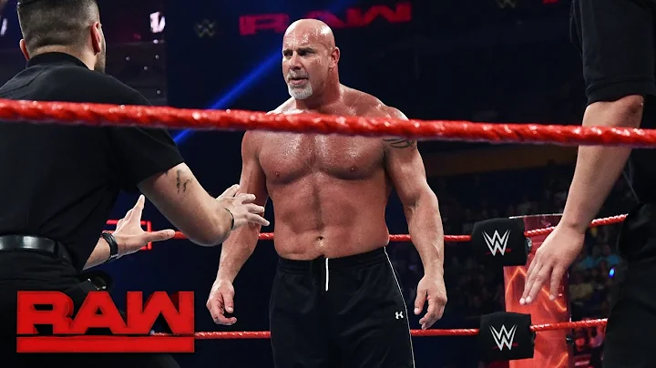 Goldberg and Brock Lesnar meet face-to-face before...