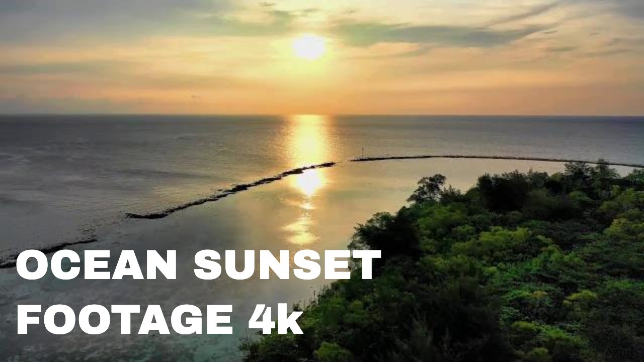 Ocean sunset drone footage with soft music no copyright | FULL HD 1080p