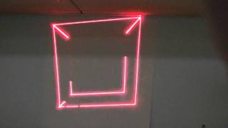 Laser vector outline of 3D cube.