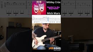 Motley Crue Smokin' in the Boys Room guitar solo with TAB