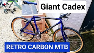 Retro Mountain Bike, Giant Cadex pickup with nothing stuck or