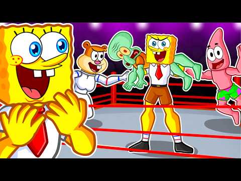 SpongeBob & Patrick VS Squidward & Sandy In WWE...