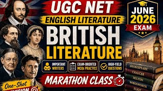 British Literature Marathon 🔥 | Important Writers + MCQs | UGC NET English 2026