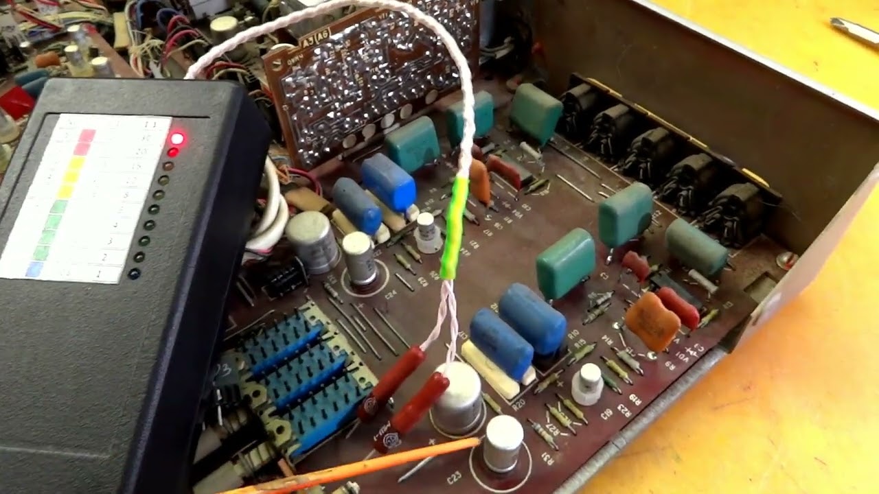Ремонт РОМАНТИКА 15У-220. \"Возбуд\" усилителя. Осциллограф - ваш ...